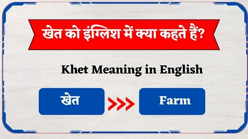 Khet Ko English Mein Kya Hehte Hain